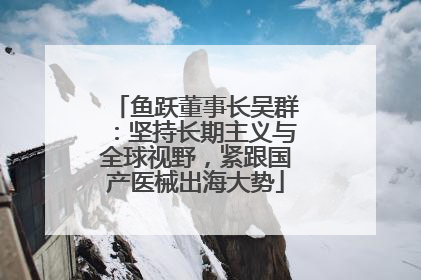 鱼跃董事长吴群：坚持长期主义与全球视野，紧跟国产医械出海大势