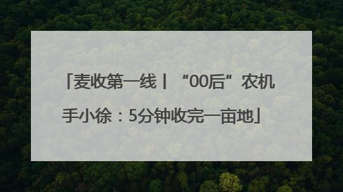 麦收第一线丨“00后”农机手小徐：5分钟收完一亩地