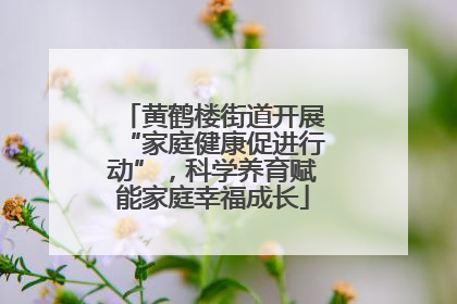 黄鹤楼街道开展“家庭健康促进行动”，科学养育赋能家庭幸福成长