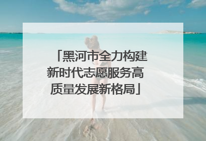 黑河市全力构建新时代志愿服务高质量发展新格局