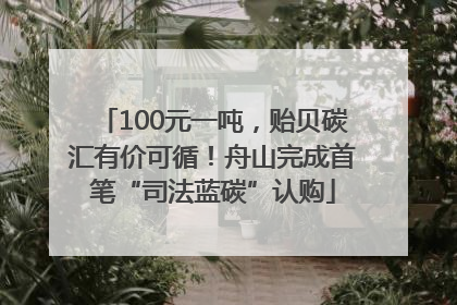 100元一吨，贻贝碳汇有价可循！舟山完成首笔“司法蓝碳”认购
