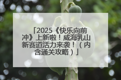 2025《快乐向前冲》上新啦！威海乳山新赛道活力来袭！（内含通关攻略）