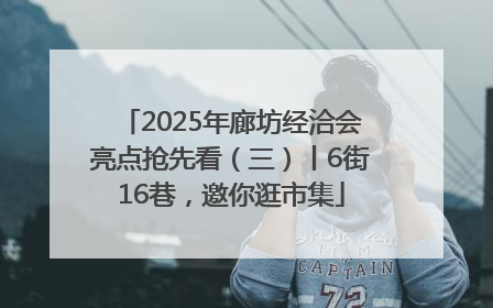 2025年廊坊经洽会亮点抢先看（三）丨6街16巷，邀你逛市集