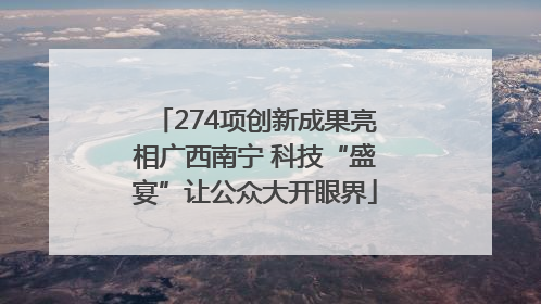 274项创新成果亮相广西南宁 科技“盛宴”让公众大开眼界
