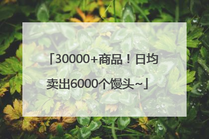 30000+商品！日均卖出6000个馒头~
