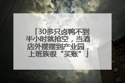 30多只卤鸭不到半小时就抢空，当酒店外摆摆到产业园，上班族很“买账”