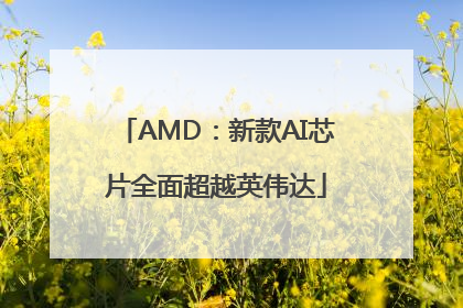 AMD：新款AI芯片全面超越英伟达