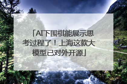 AI下围棋能展示思考过程了！上海这款大模型已对外开源