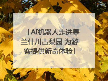 AI机器人走进皋兰什川古梨园 为游客提供新奇体验